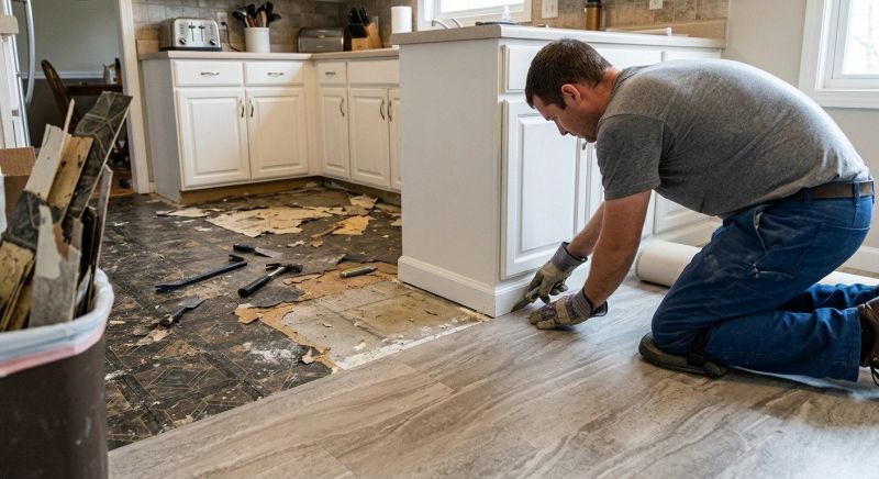 Linoleum Flooring Replacement in Frisco, TX