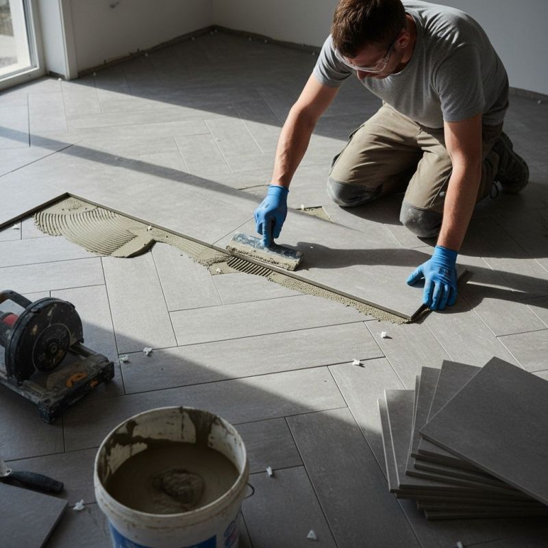 Mosaic Tile Floor Installation in Longmont, CO