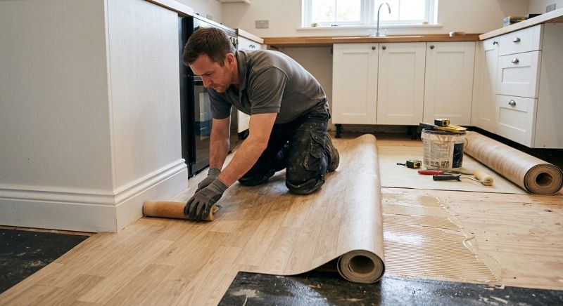 Sheet Linoleum Installation in Bastrop, TX