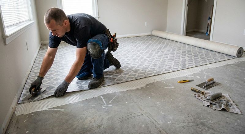 Sheet Linoleum Installation in Bastrop, TX