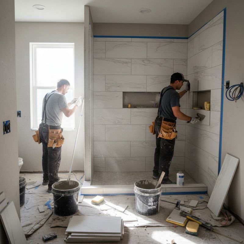 Tile Shower Floor Installation in Alpharetta, GA