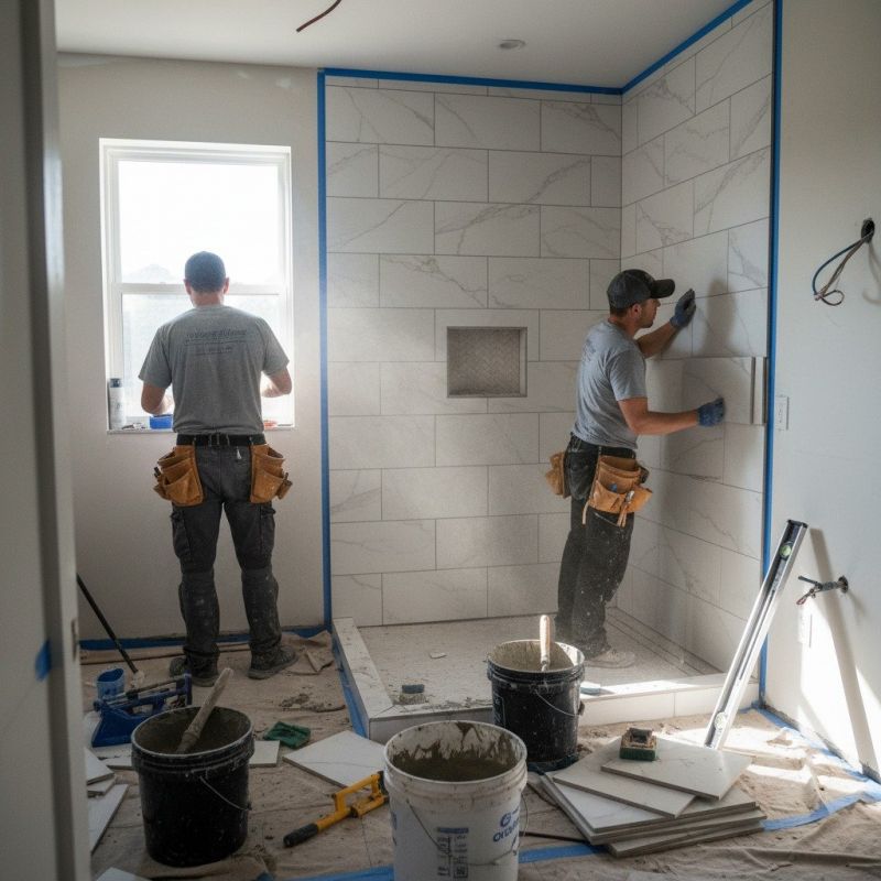Tile Shower Pan Installation in Conroe, TX