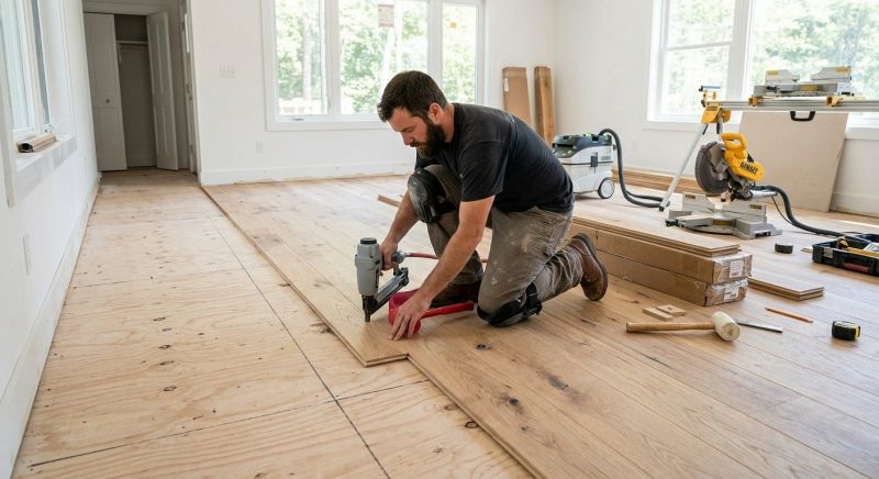 White Oak Floor Installation in Austin, TX