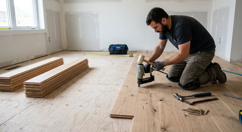 White Oak Floor Installation in Austin, TX